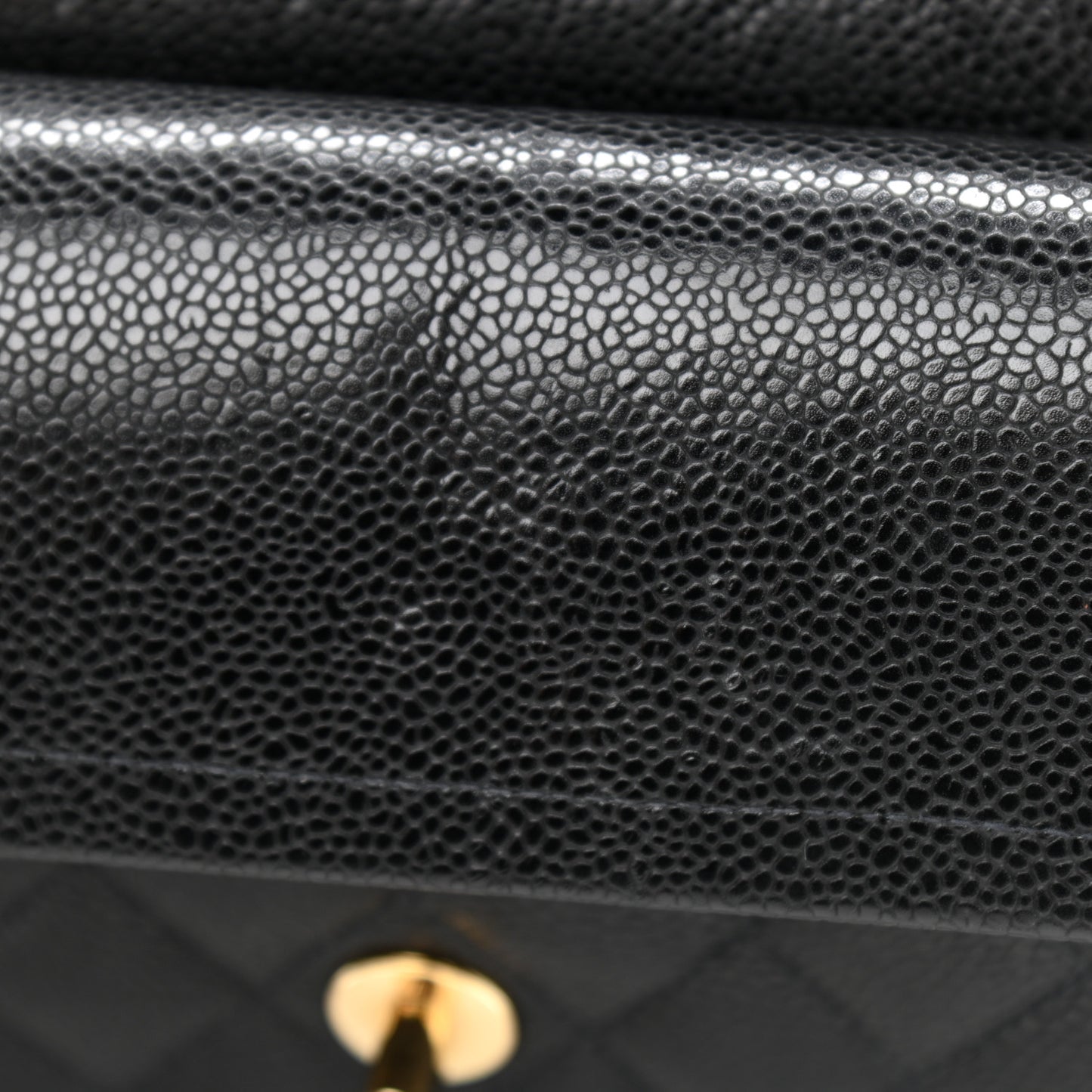 Caviar Quilted Small Double Flap Black
