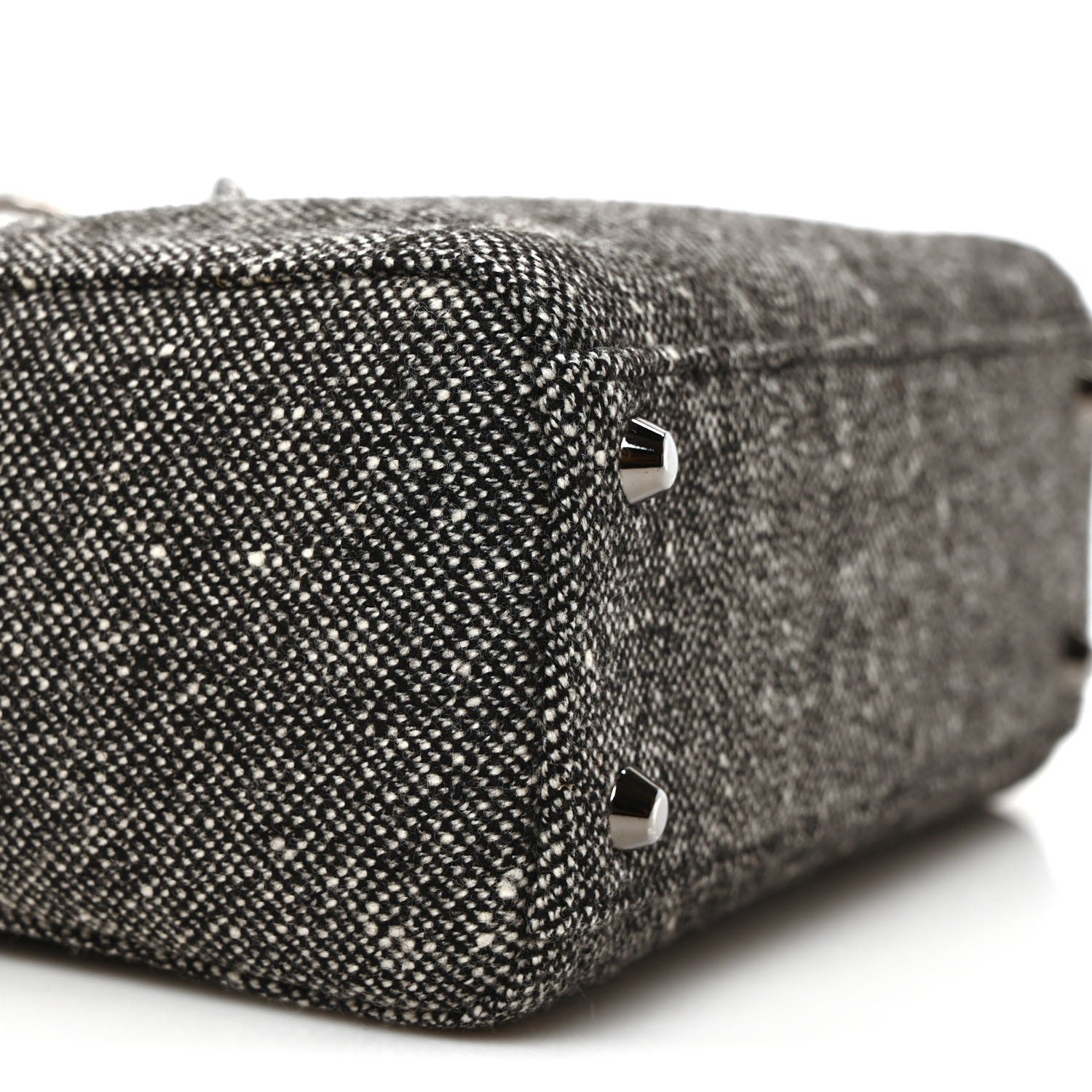 Christian Dior Tweed Mini Lady Dior Black 9 of 10