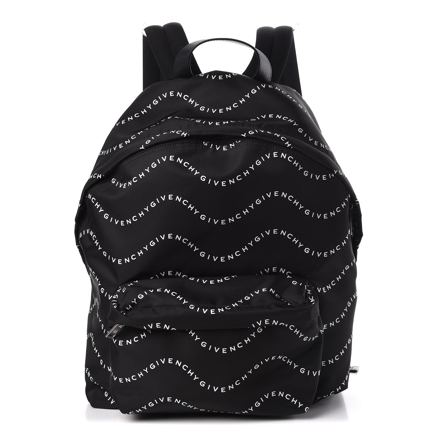 Givenchy Nylon Waves Print Urban Backpack Black White 1 of 12
