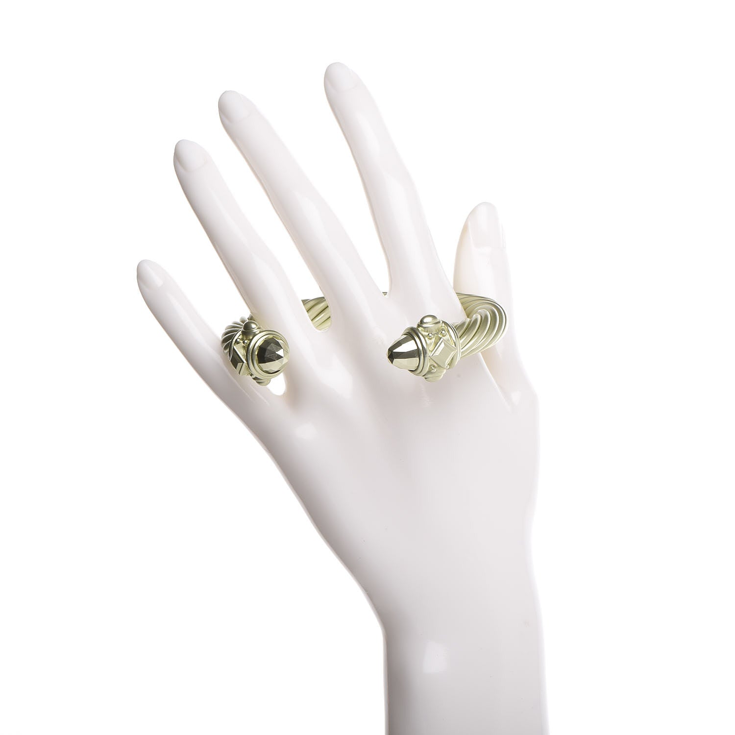 David Yurman Aluminum 10mm Renaissance Bracelet Light Green 2 of 6