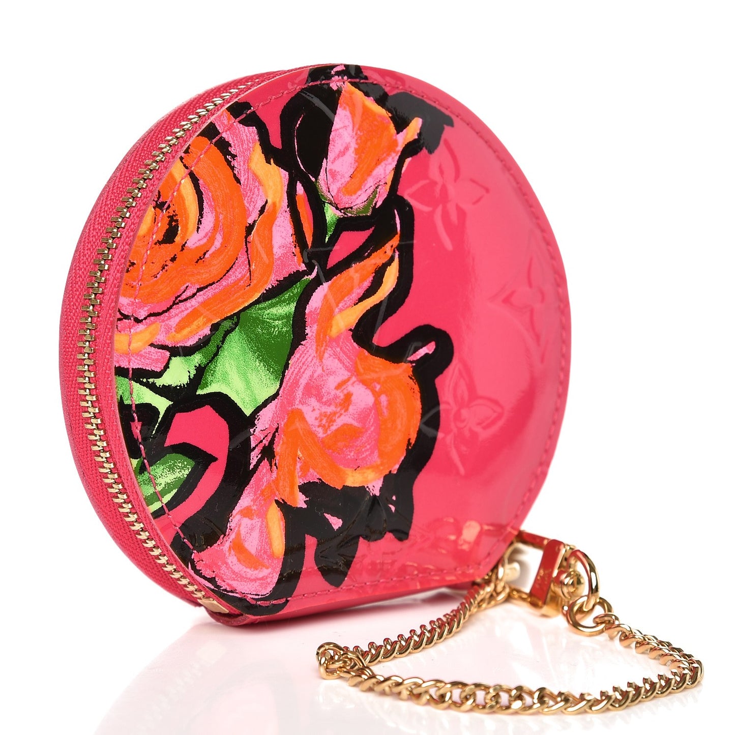 Vernis Roses Chapeau Coin Purse Rose Pop
