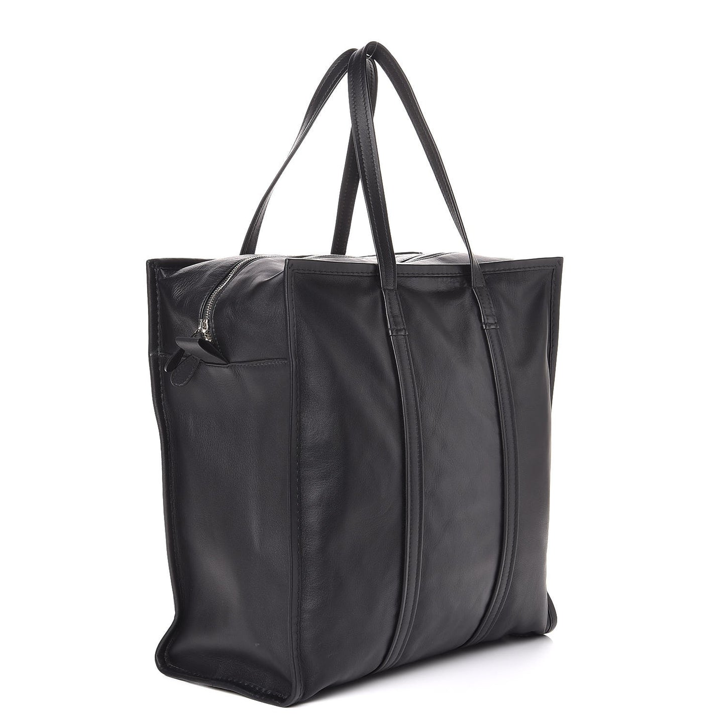 Agneau Medium Bazar Shopper Tote Black