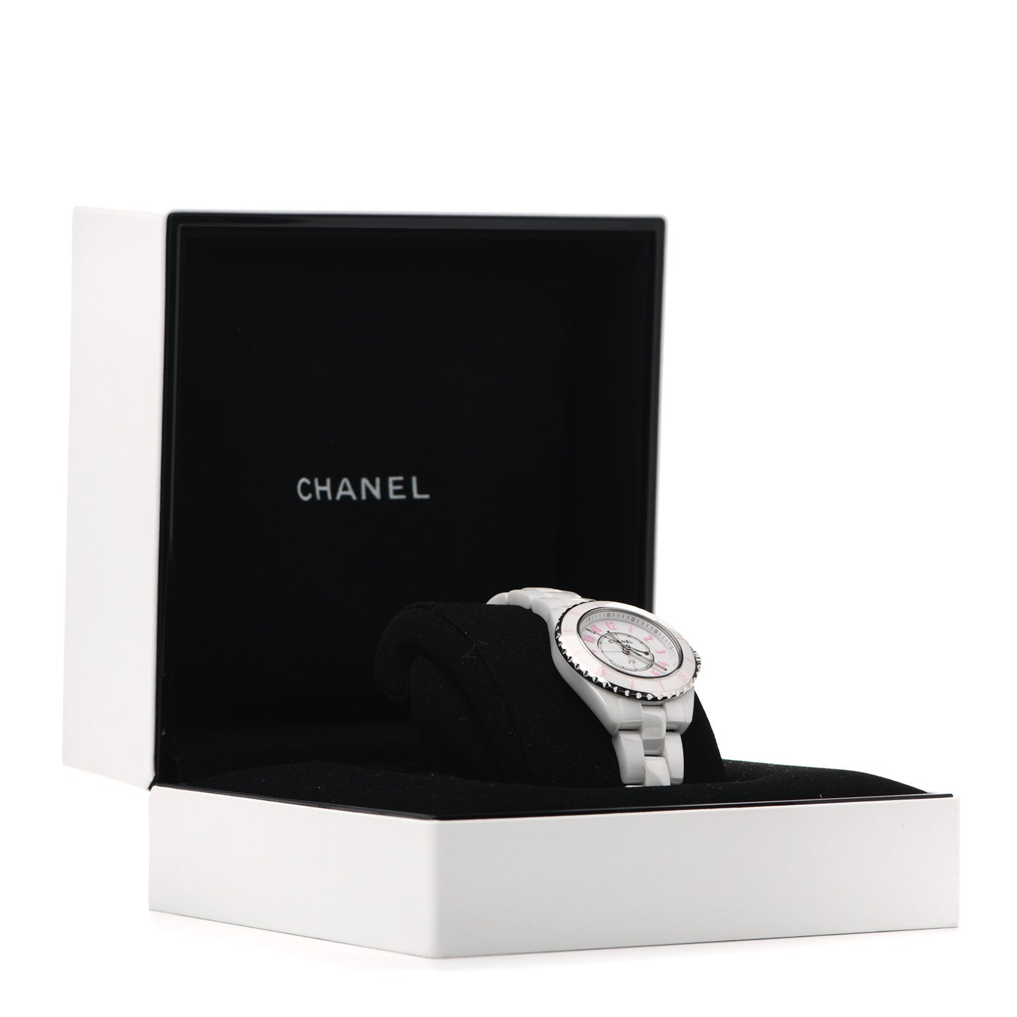 Stainless Steel Ceramic 33mm J12 Quartz Watch Blush