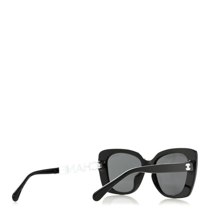 Chanel Acetate Strass Square Sunglasses 5422-B-A Black White 4 of 7
