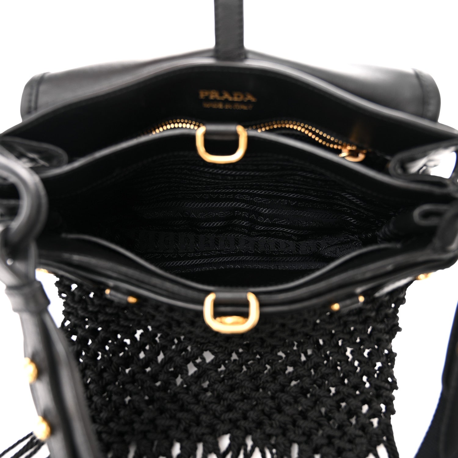 Prada Tessuto Nylon Quilted Corsaire Hunting Bag Black 5 of 10