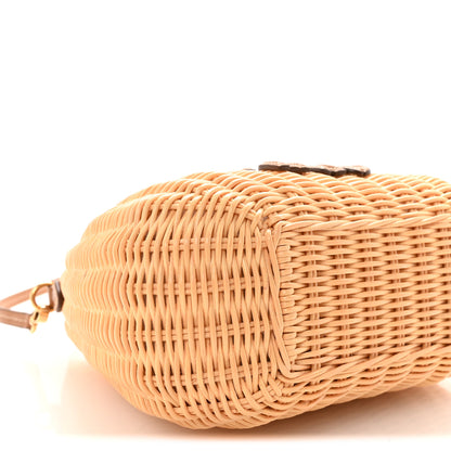 Miu Miu Wicker Wander Hobo Tan 9 of 10