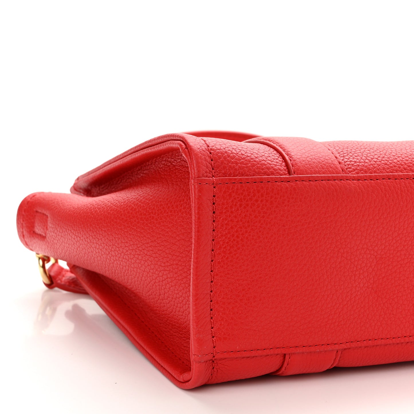 Grained Calfskin Small The Tote Bag True Red