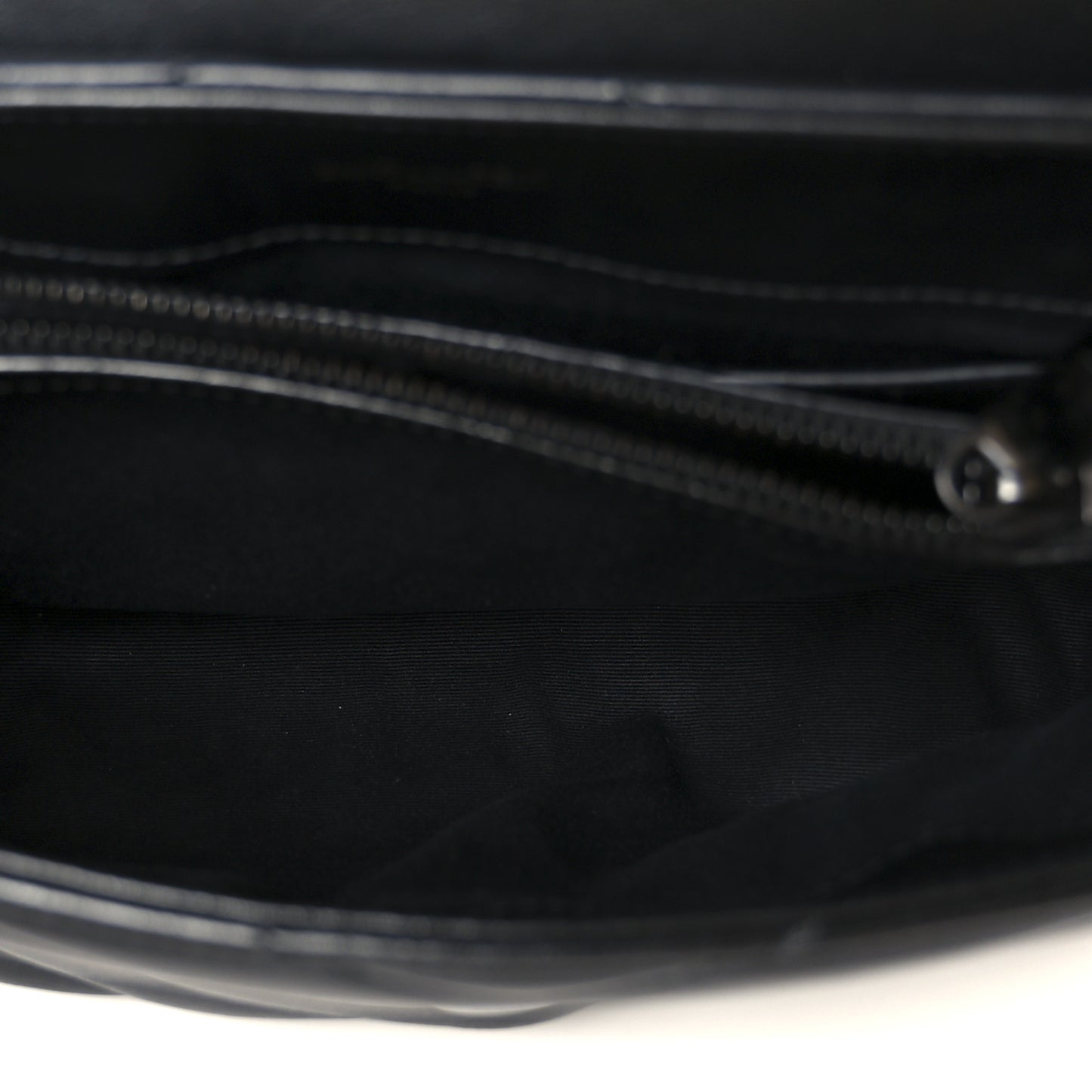 Calfskin Y Quilted Monogram Monochrome Small Loulou Chain Satchel Black