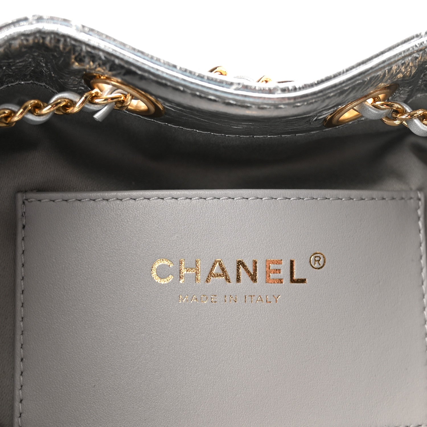 Chanel Metallic Aged Calfskin Quilted Mini Chanel 25 Handbag Silver 6 of 11