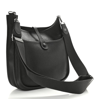 Hermes Taurillon Clemence Evelyne III PM Plomb 3 of 10