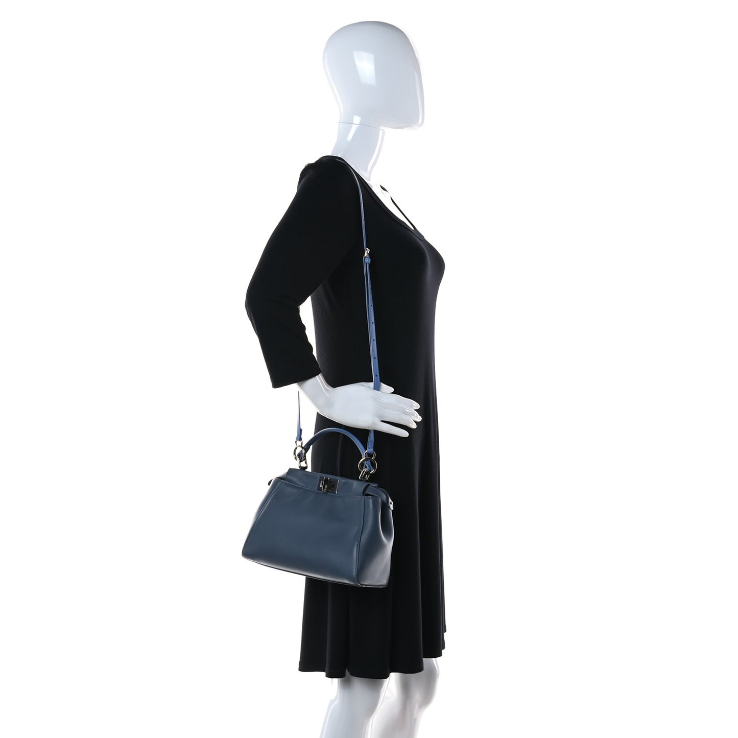 Nappa Colorblock Mini Peekaboo Iconic Satchel Tempesta Nebula Polvere