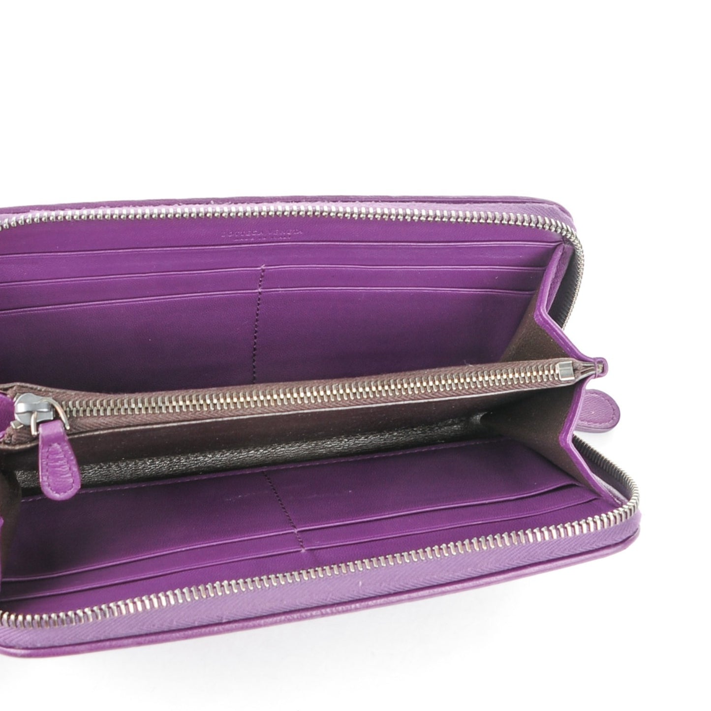 Nappa Intrecciato Zip Around Wallet Monalisa