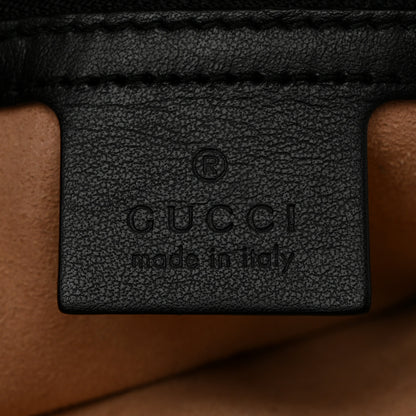 Gucci Calfskin Matelasse Small GG Marmont Shoulder Bag Black 6 of 10