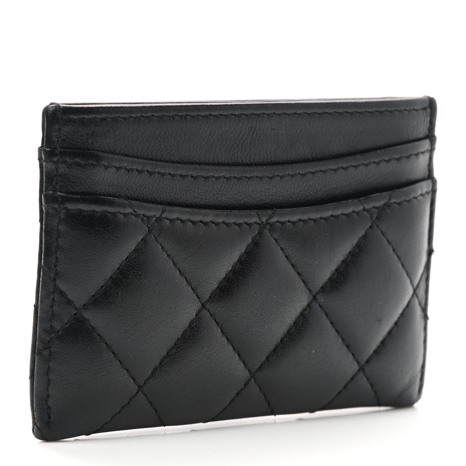 Chanel Lambskin Quilted Card Holder Black 3 of 9