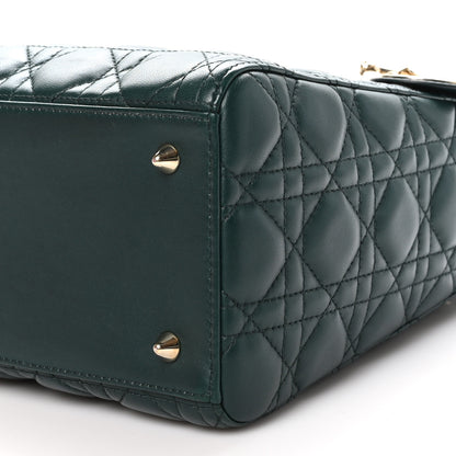 Christian Dior Lambskin Cannage Medium Lady Dior Pine Green 10 of 10