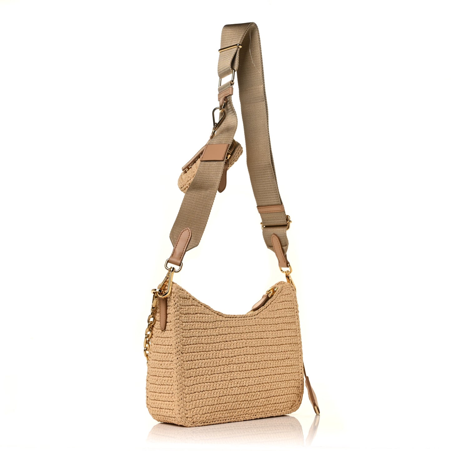 Yarn Raffia Effect Crochet Re-Edition 2005 Shoulder Bag Naturale