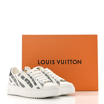 Louis Vuitton Calfskin Printed Time Out Trainer Sneakers 39 White 10 of 10