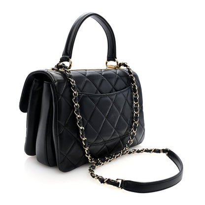Chanel Lambskin Quilted Small Trendy CC Dual Handle Flap Bag Black 3 of 10