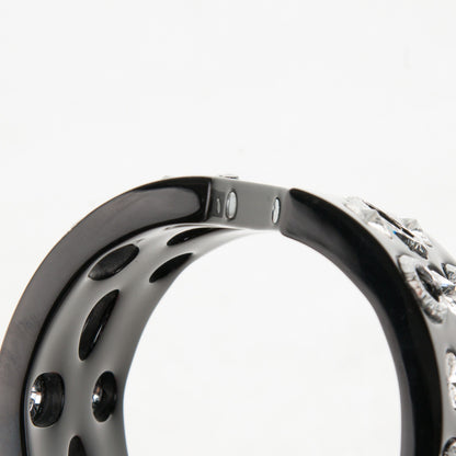 Chanel Resin Crystal CC Cuff Black 4 of 5