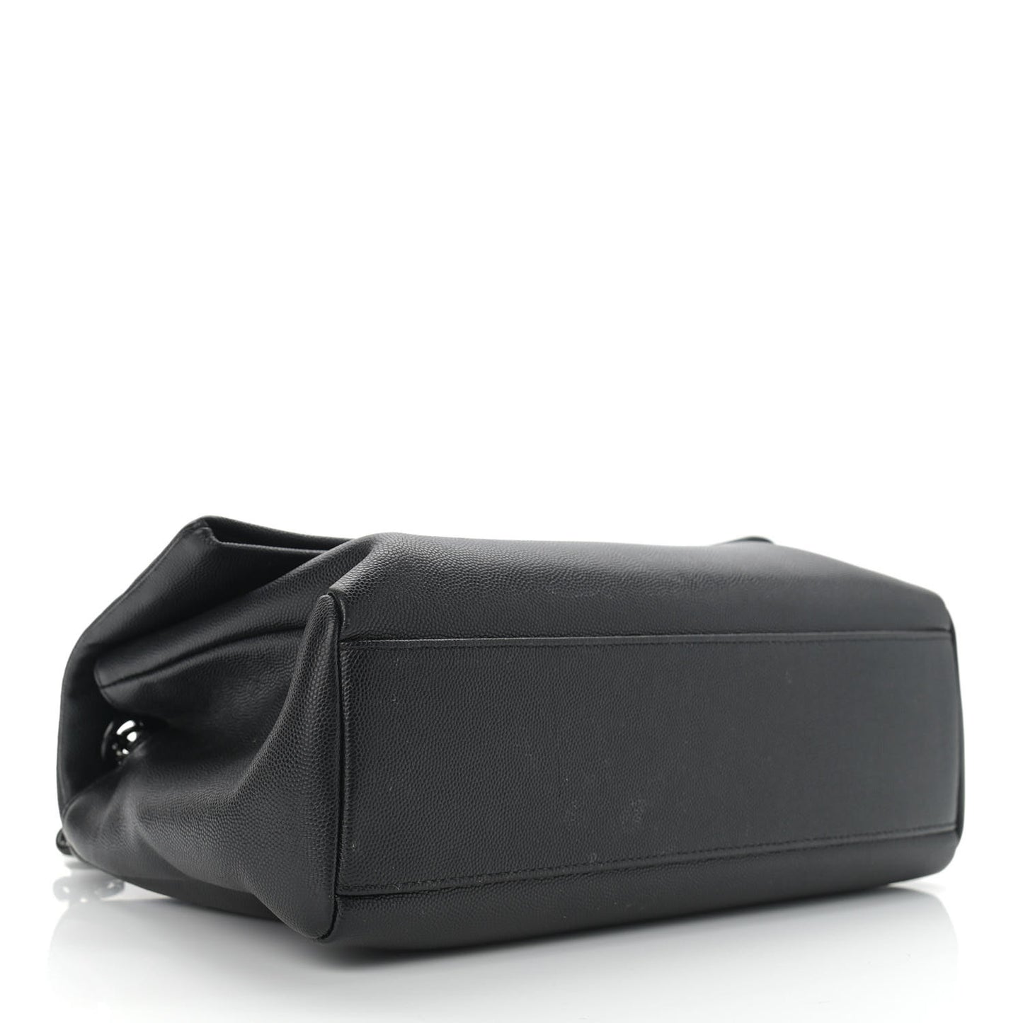 Grain De Poudre Medium West Hollywood Monogram Fold-Over Black