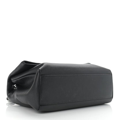 Saint Laurent Grain De Poudre Medium West Hollywood Monogram Fold-Over Black 4 of 18