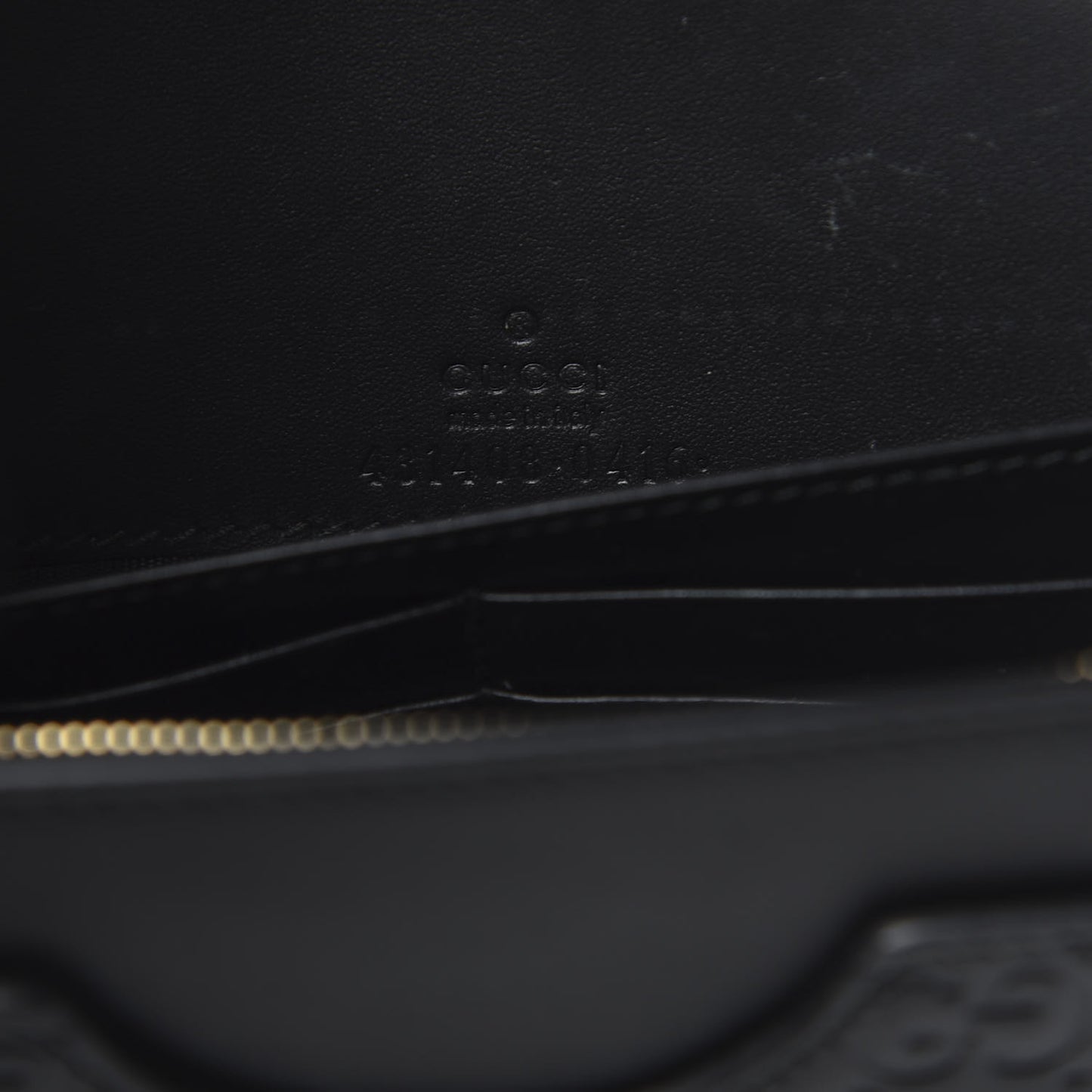 Guccissima Signature Bowy Chain Wallet Black