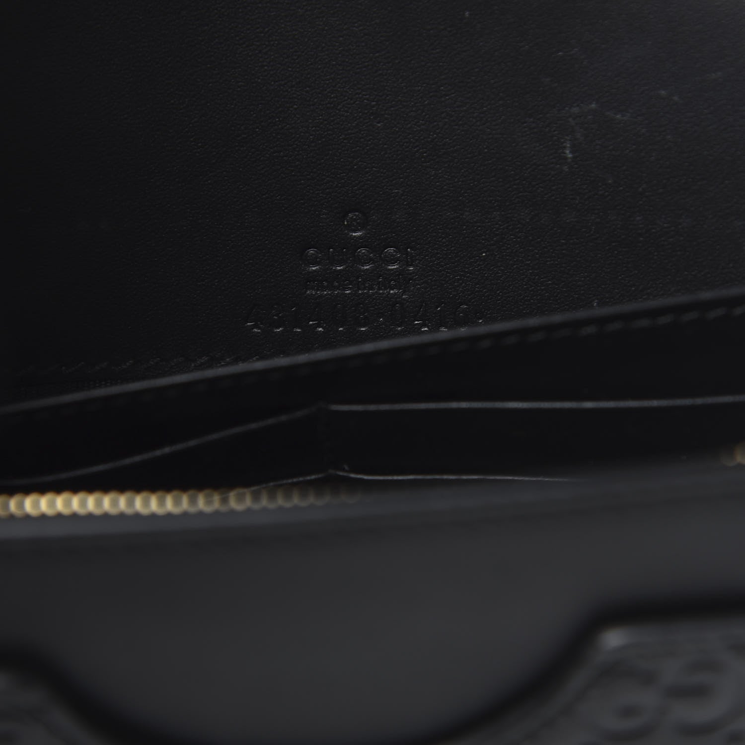Gucci Guccissima Signature Bowy Chain Wallet Black 6 of 16
