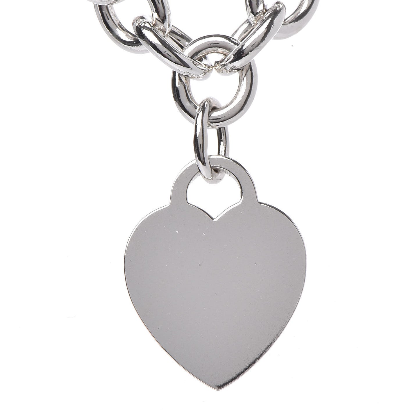 Sterling Silver Heart Tag Necklace