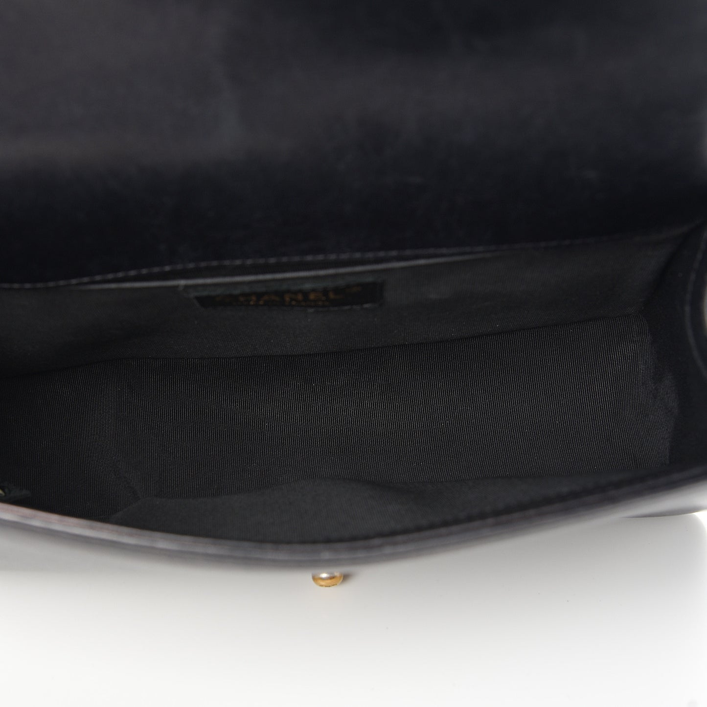 Lambskin Quilted Medium Boy Flap Black