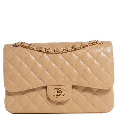 Chanel Caviar Quilted Jumbo Double Flap Beige Clair 1 of 9