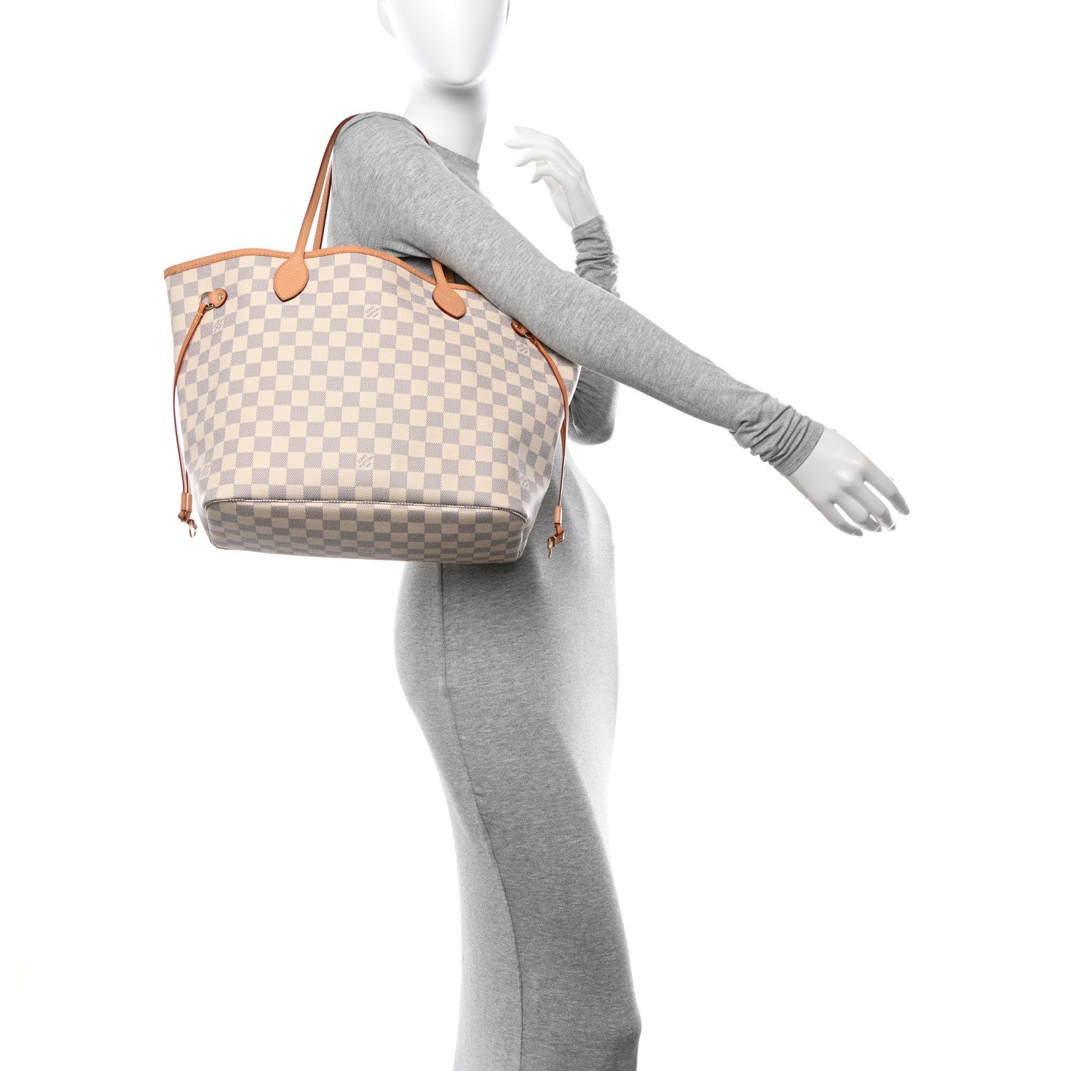 Louis Vuitton Damier Azur Neo Neverfull MM Rose Ballerine 2 of 17