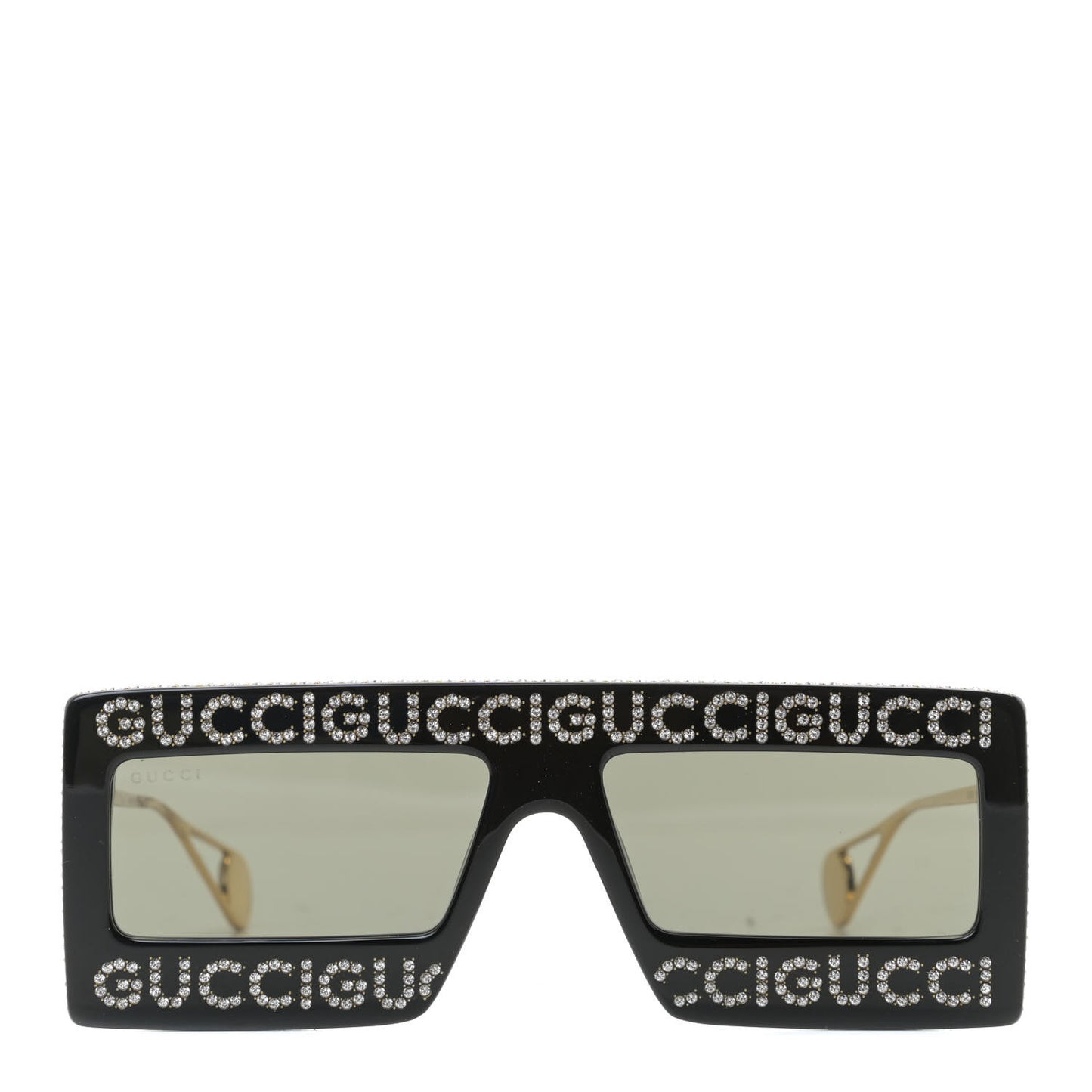 Acetate Crystal Mask-Frame Sunglasses GG0431S Black