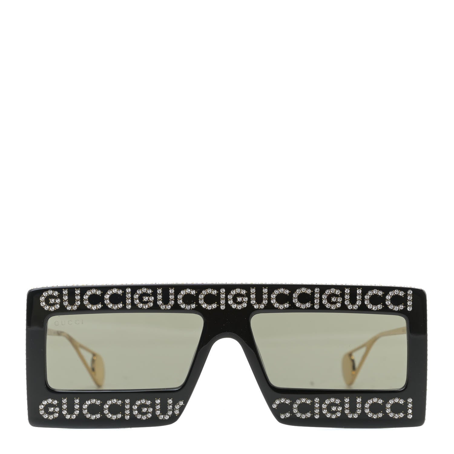 Gucci Acetate Crystal Mask-Frame Sunglasses GG0431S Black 2 of 8