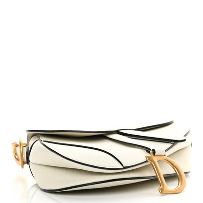 Christian Dior Grained Calfskin Saddle Bag White 4 of 11