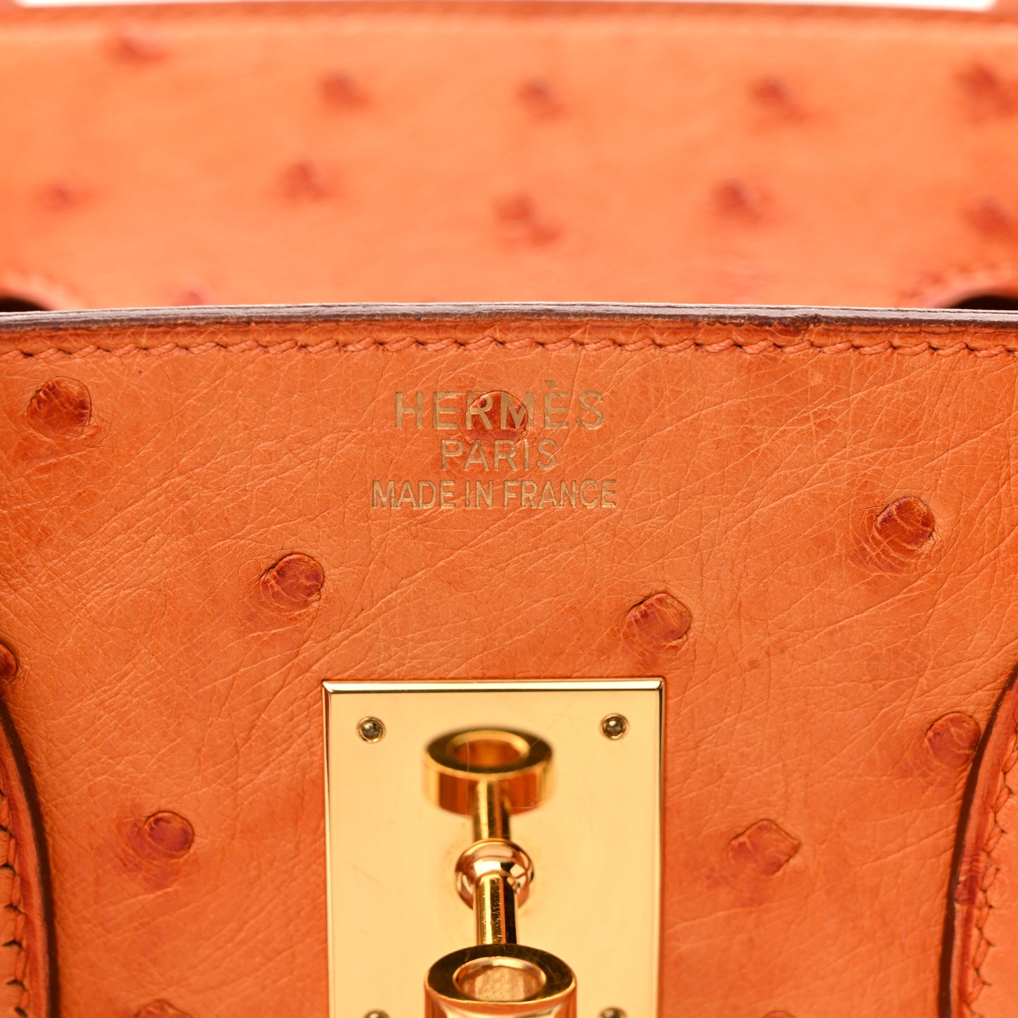 Ostrich Birkin 35 Orange