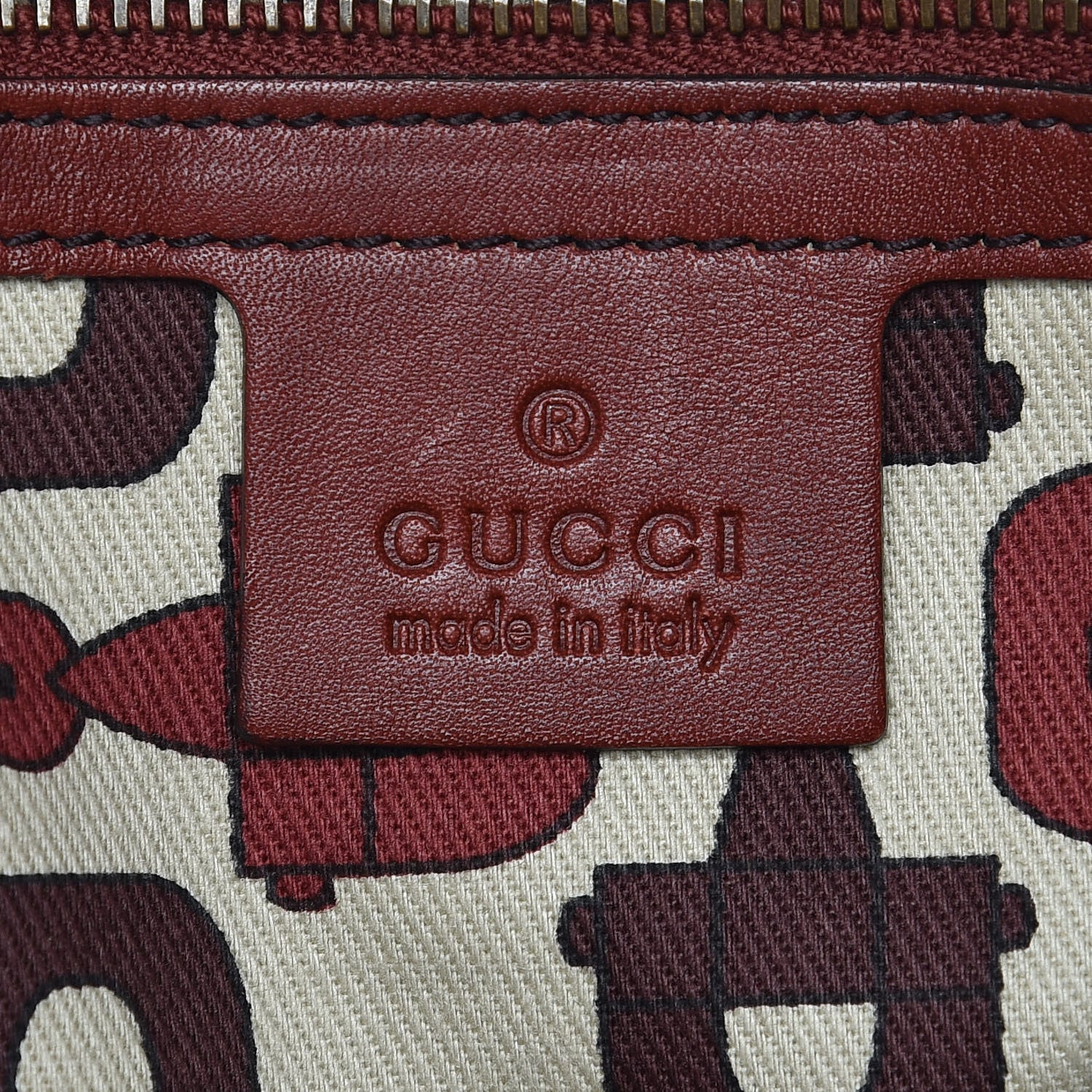 Gucci Guccissima Small Babouska Tote Burgundy 8 of 9