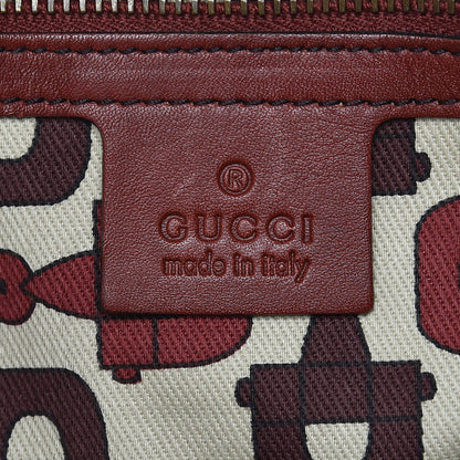 Gucci Guccissima Small Babouska Tote Burgundy 8 of 9