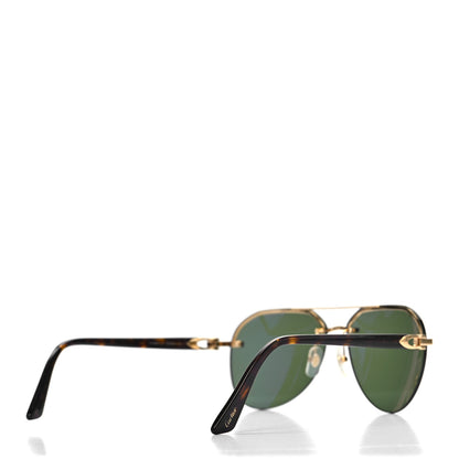 Cartier Mens Double Bridge Aviator Sunglasses Gold 4 of 7