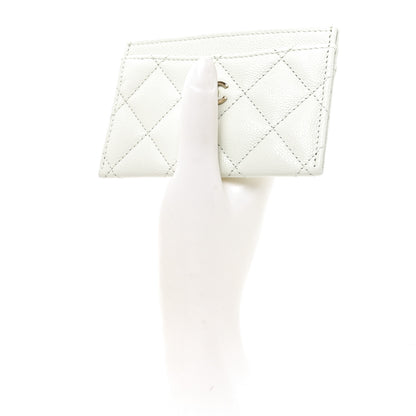 Chanel Caviar Quilted Card Holder Light Blue 2 of 9