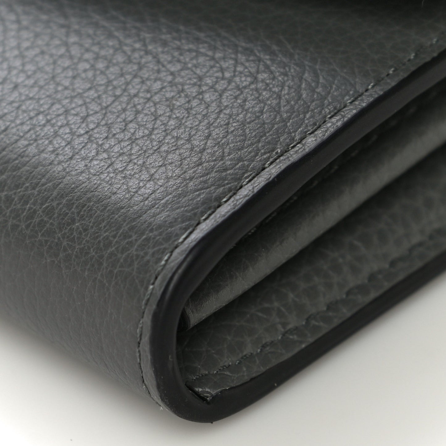 Small Classic Grain Darley Wallet Charcoal