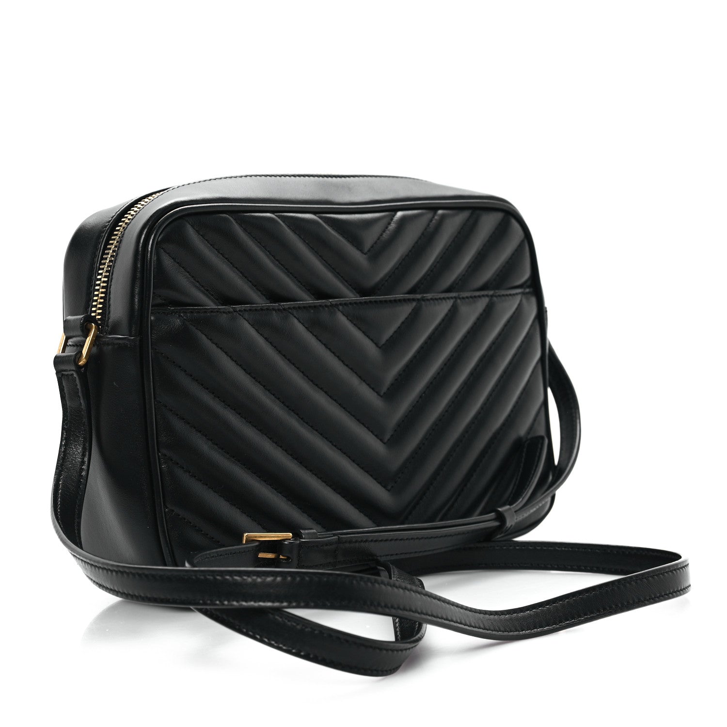 Saint Laurent Calfskin Matelasse Monogram Lou Camera Bag Black 3 of 11