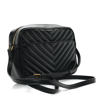 Saint Laurent Calfskin Matelasse Monogram Lou Camera Bag Black 3 of 11