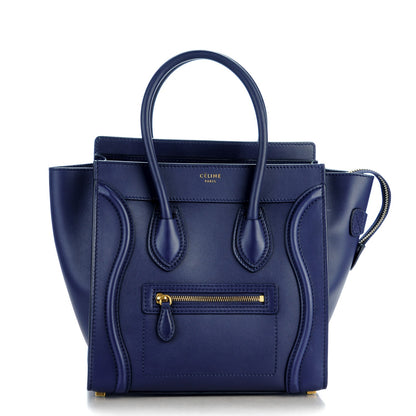 Celine Smooth Calfskin Micro Luggage Ink 1 of 8