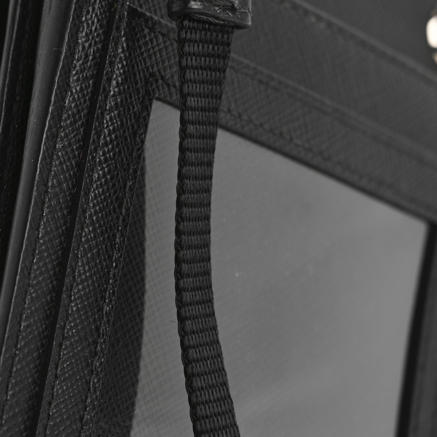 Saffiano Racing Logo Patch Mini Bag Black