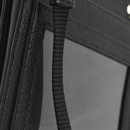 Prada Saffiano Racing Logo Patch Mini Bag Black 16 of 17