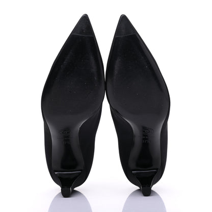 Chanel Satin Pumps 37.5 Black 5 of 13