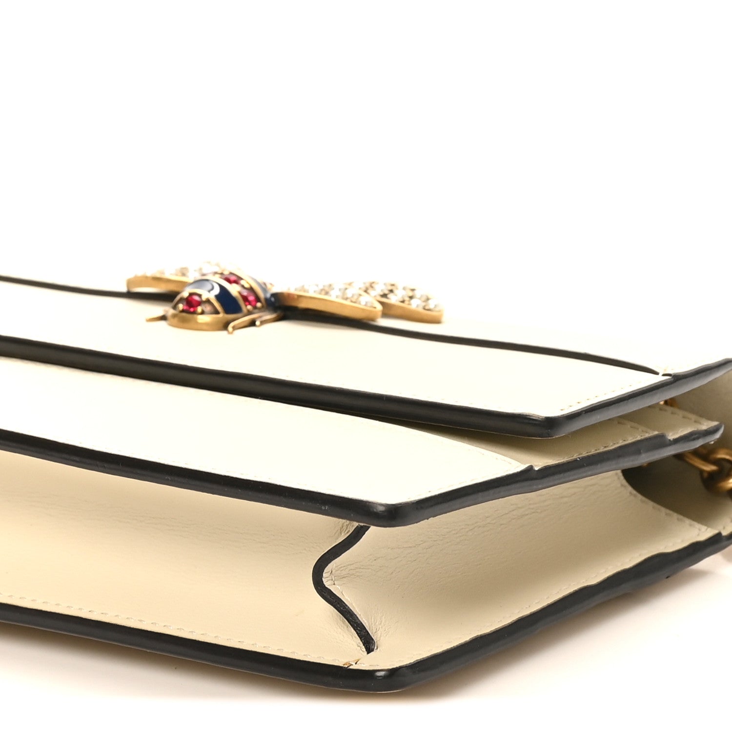 Gucci Calfskin Queen Margaret Chain Wallet Mystic White 9 of 9