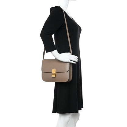 Celine Liege Calfskin Medium Classic Box Flap Bag Taupe 2 of 11