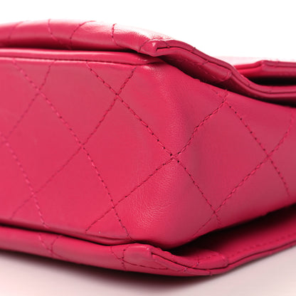 Chanel Calfskin Stitched Double Flap Bag Pink 11 of 11