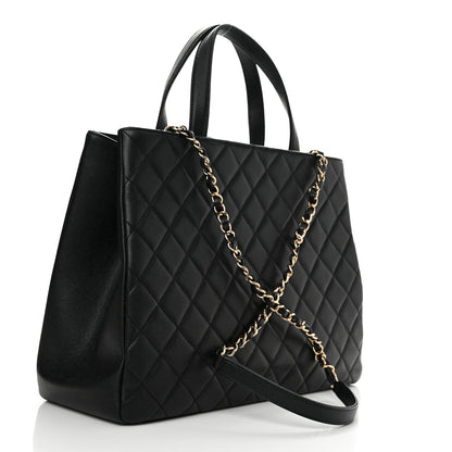 Chanel Caviar Quilted Large Business Affinity Shopping Bag Black 2 of 13